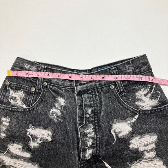 Lawman Premium Special Reserve Women's Size 9 Black Cut Off Denim Shorts VINTAGE - Picture 10 of 12